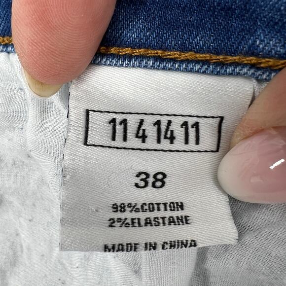 KDNK 11 4 14 11 Size 38 Distressed Jeans Ribbon Embellished - Picture 8 of 10